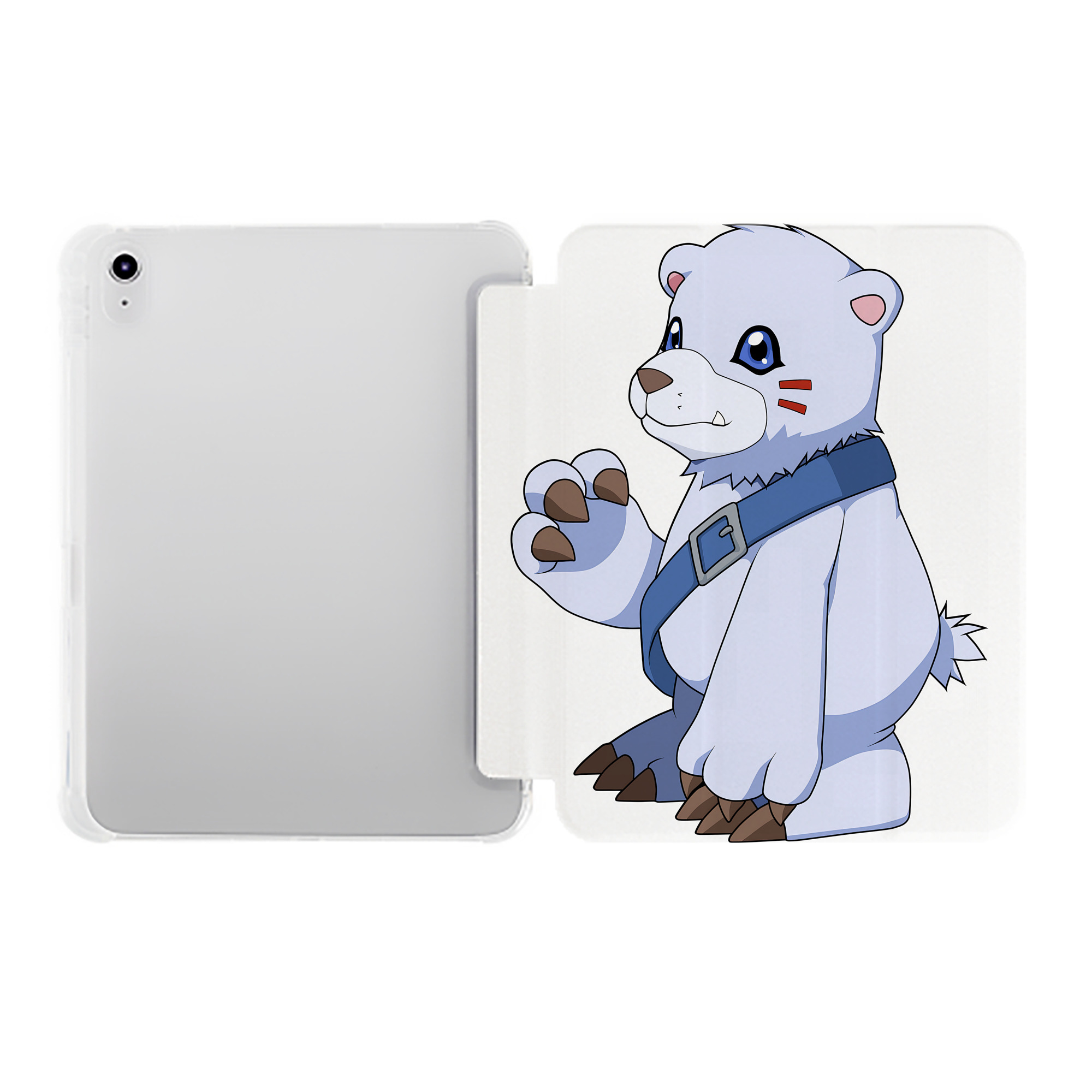 （画像用） Digimon デジタルモンスター/デジモン IPad ケース ペン収納付き 三つ折りスタンド PUレザー×シリコン 対応機種9.5/10.5/10.9インチ